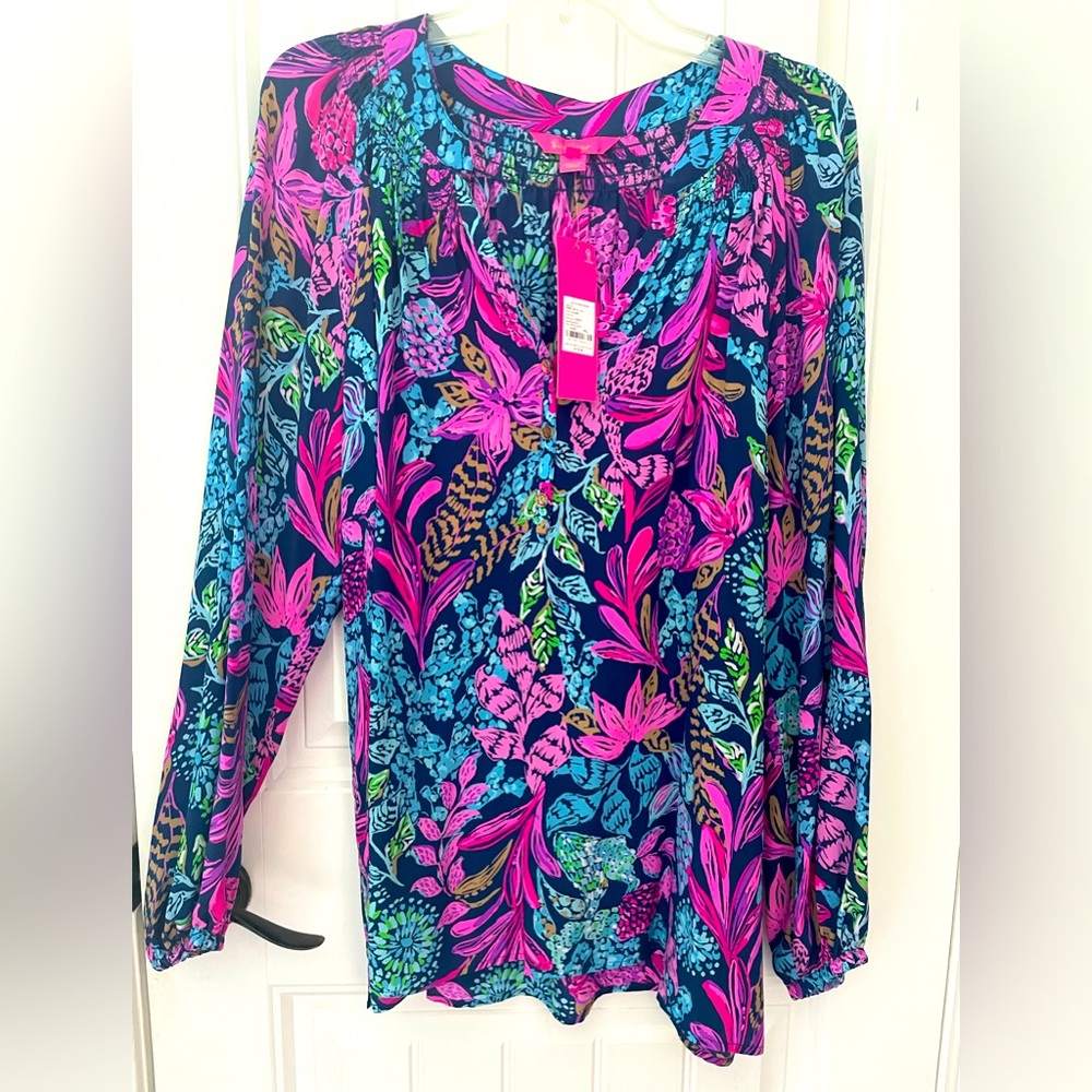 Lilly Pulitzer Elsa silk top